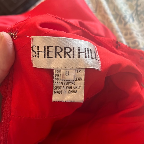 Immaculate little girls Sherri Hill red ball gown with added stones - Picture 3 of 5